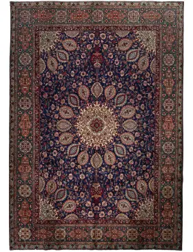 Bleu Persan Tapis persan 389 x 300 cm