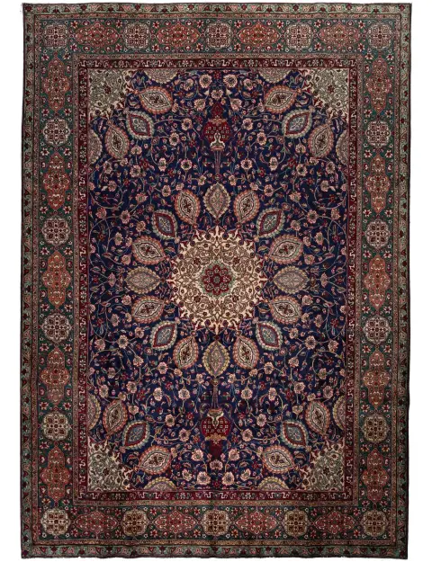 Blau Persien Perserteppich 389 x 300 cm
