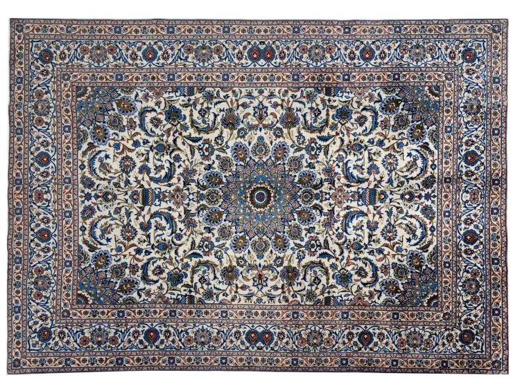 Beige Persien Kashan 341 x 243 cm