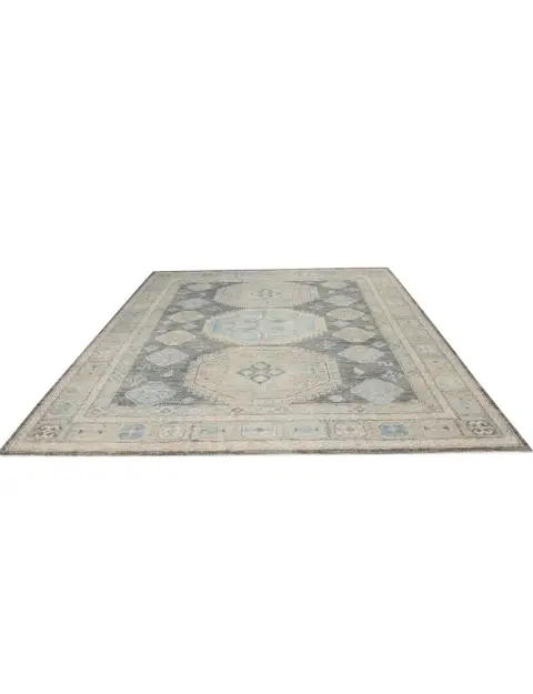 Blau Pakistan Oushak Teppich 308 x 244 cm - view 2