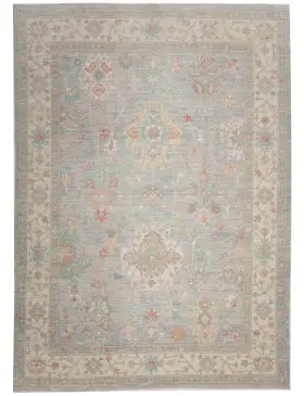 Grijs Pakistan Oushak Tapijt 368 x 294 cm