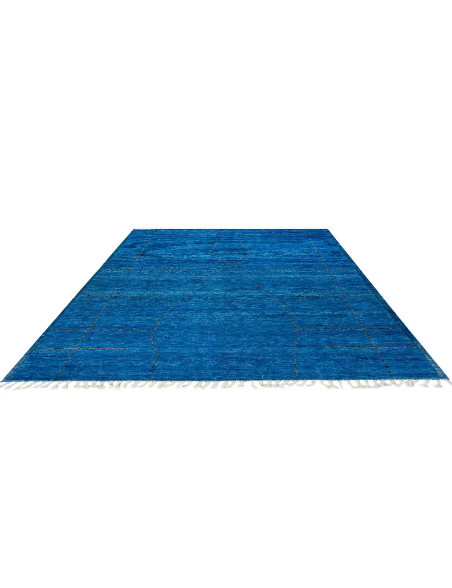 Blå text_origin_4 Oushak teppe 289 x 196 cm - Unikt håndlaget teppe