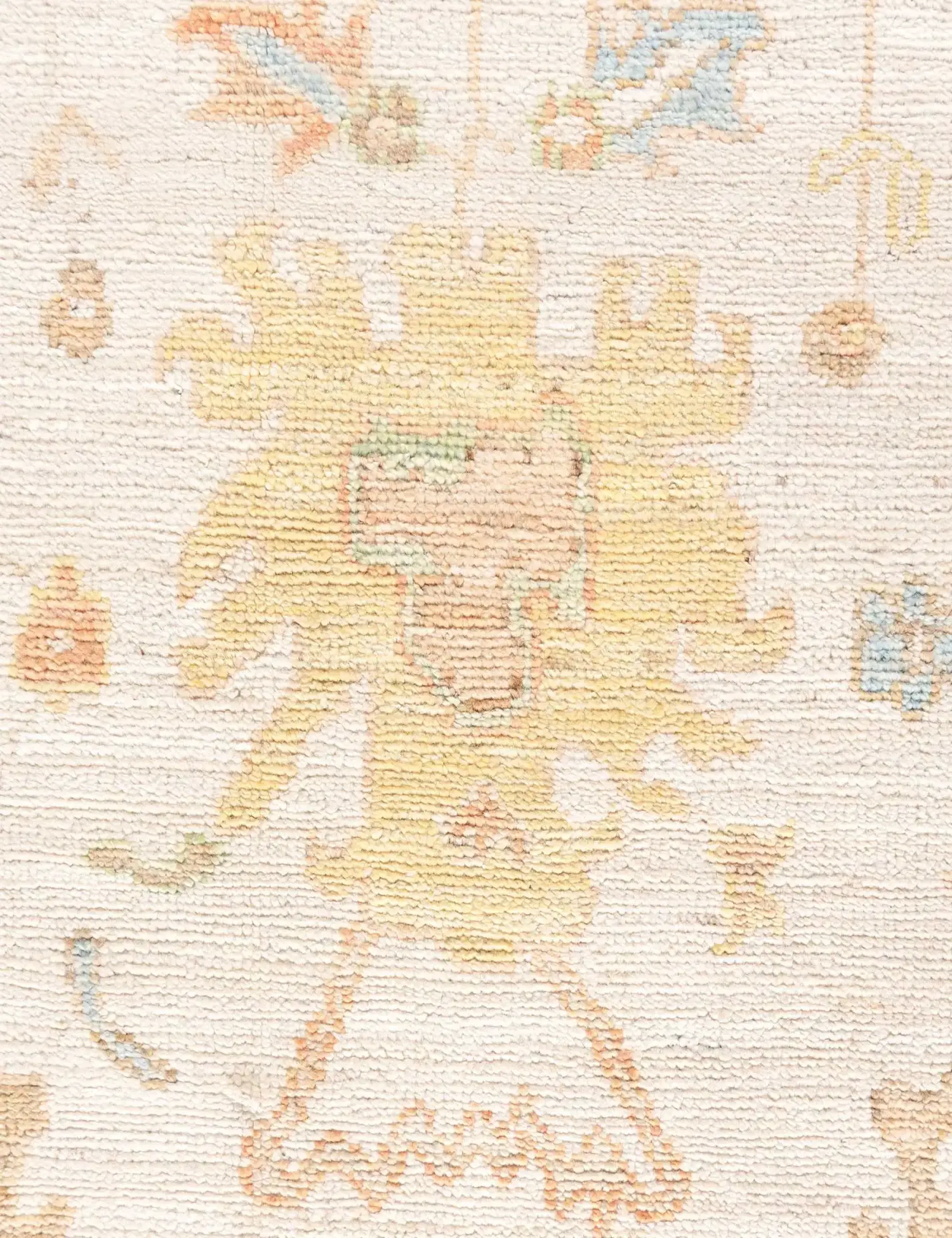 Beige text_origin_4 Oushak Teppich 278 x 185 cm - Einzigartiger handgefertigter Teppich