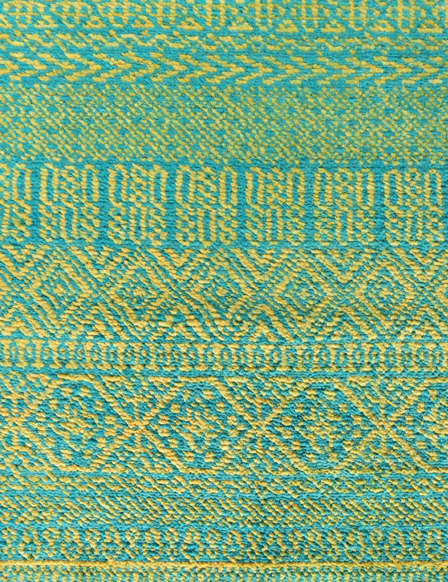 Turkis text_origin_4 Gabbeh 107 x 79 cm - Unikt håndlaget teppe