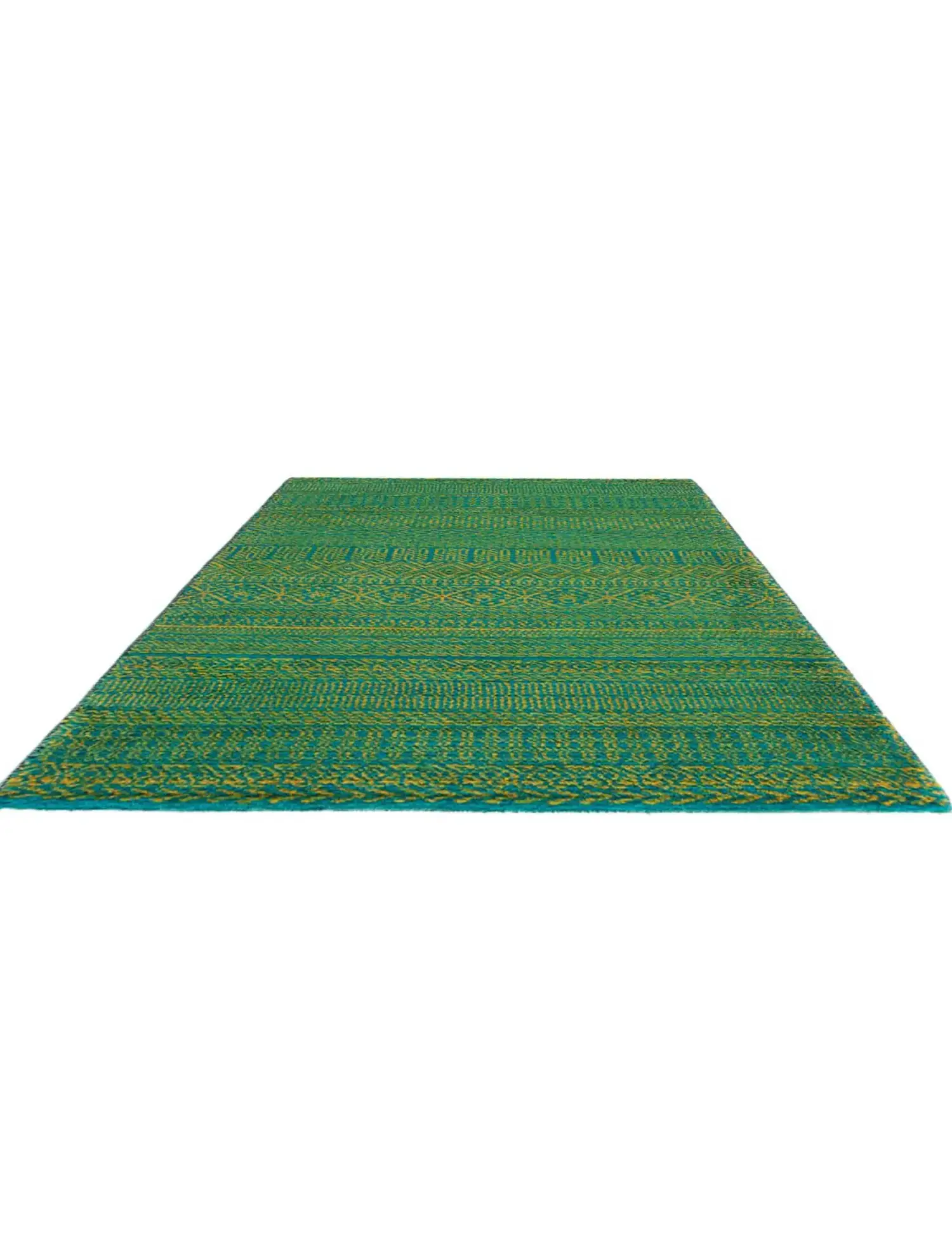 Turkis text_origin_4 Gabbeh 107 x 79 cm - Unikt håndlaget teppe