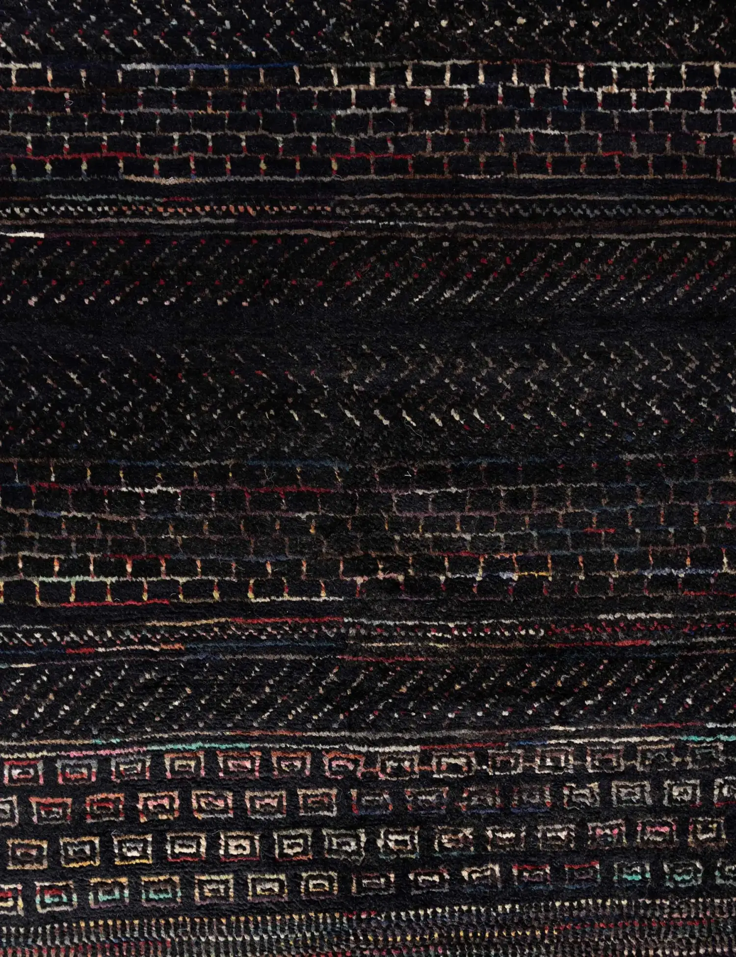 Svart text_origin_4 Gabbeh 245 x 168 cm - Unikt håndlaget teppe