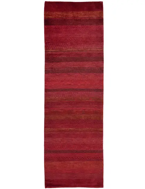 Rød Pakistan Gabbeh 253 x 80 cm
