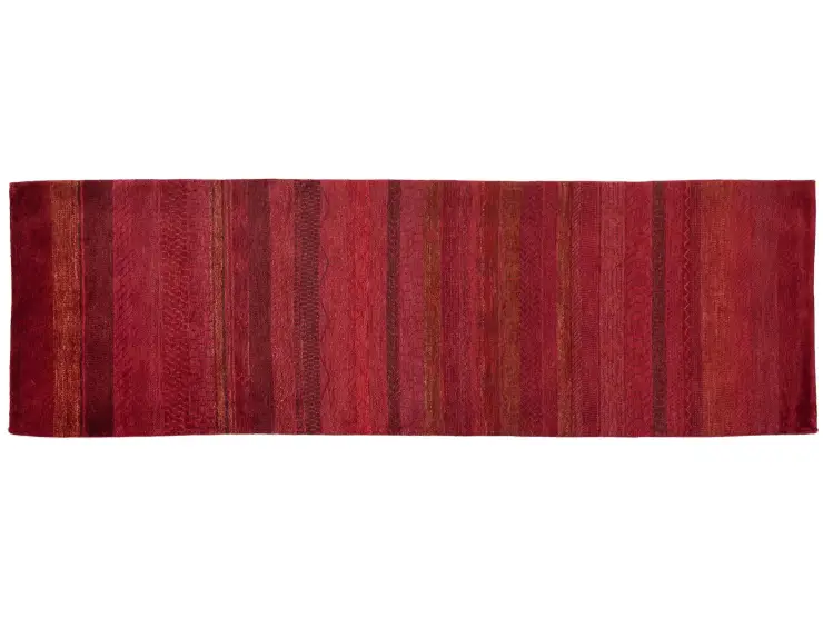Rød text_origin_4 Gabbeh 253 x 80 cm