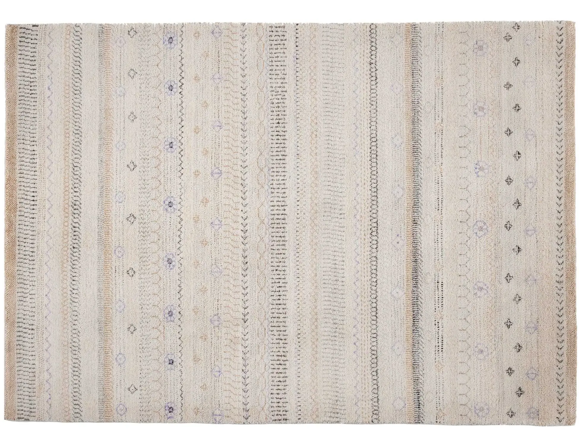 Beige text_origin_4 Gabbeh 192 x 130 cm - Einzigartiger handgefertigter Teppich