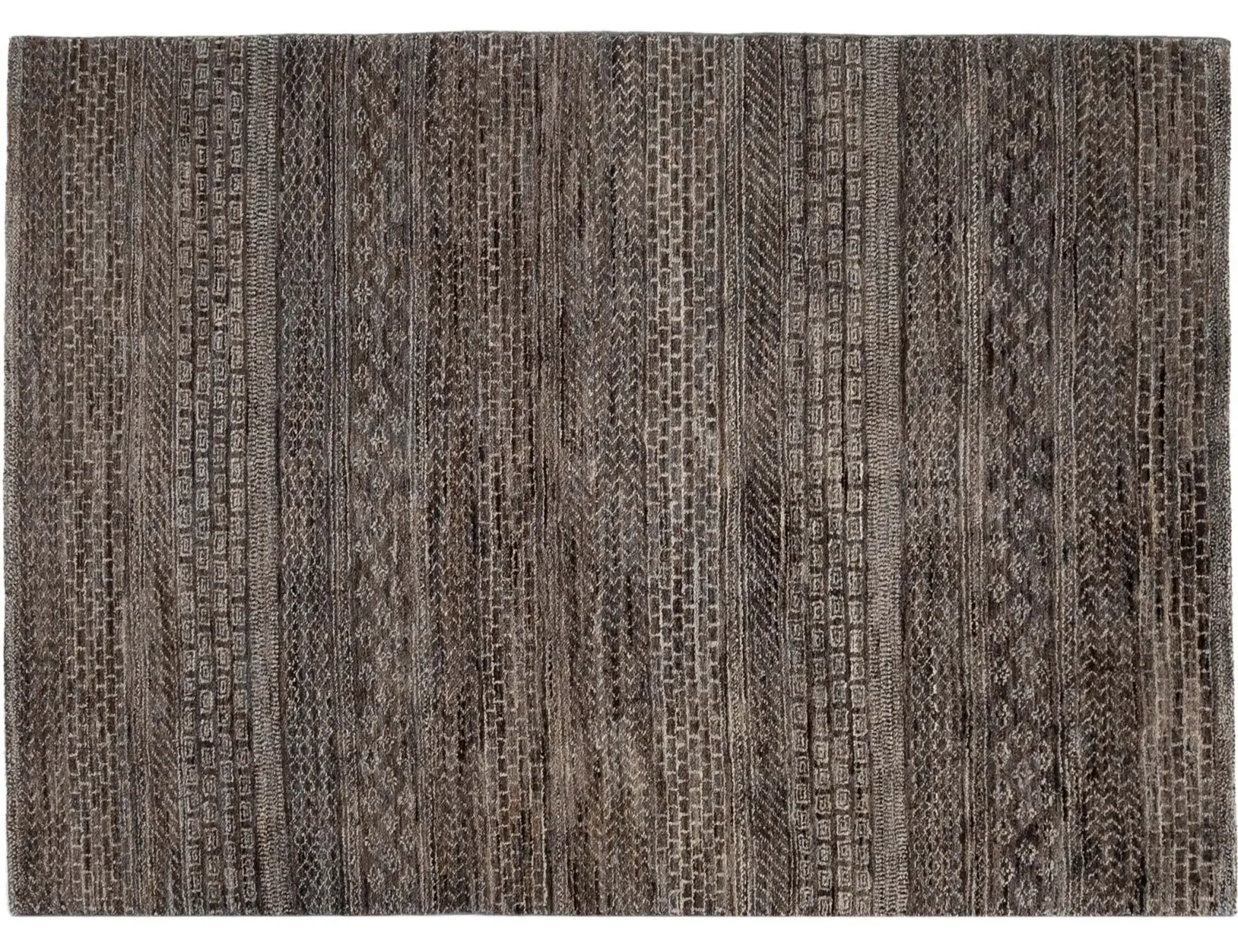 Grå text_origin_4 Gabbeh 204 x 134 cm - Unik handgjord matta