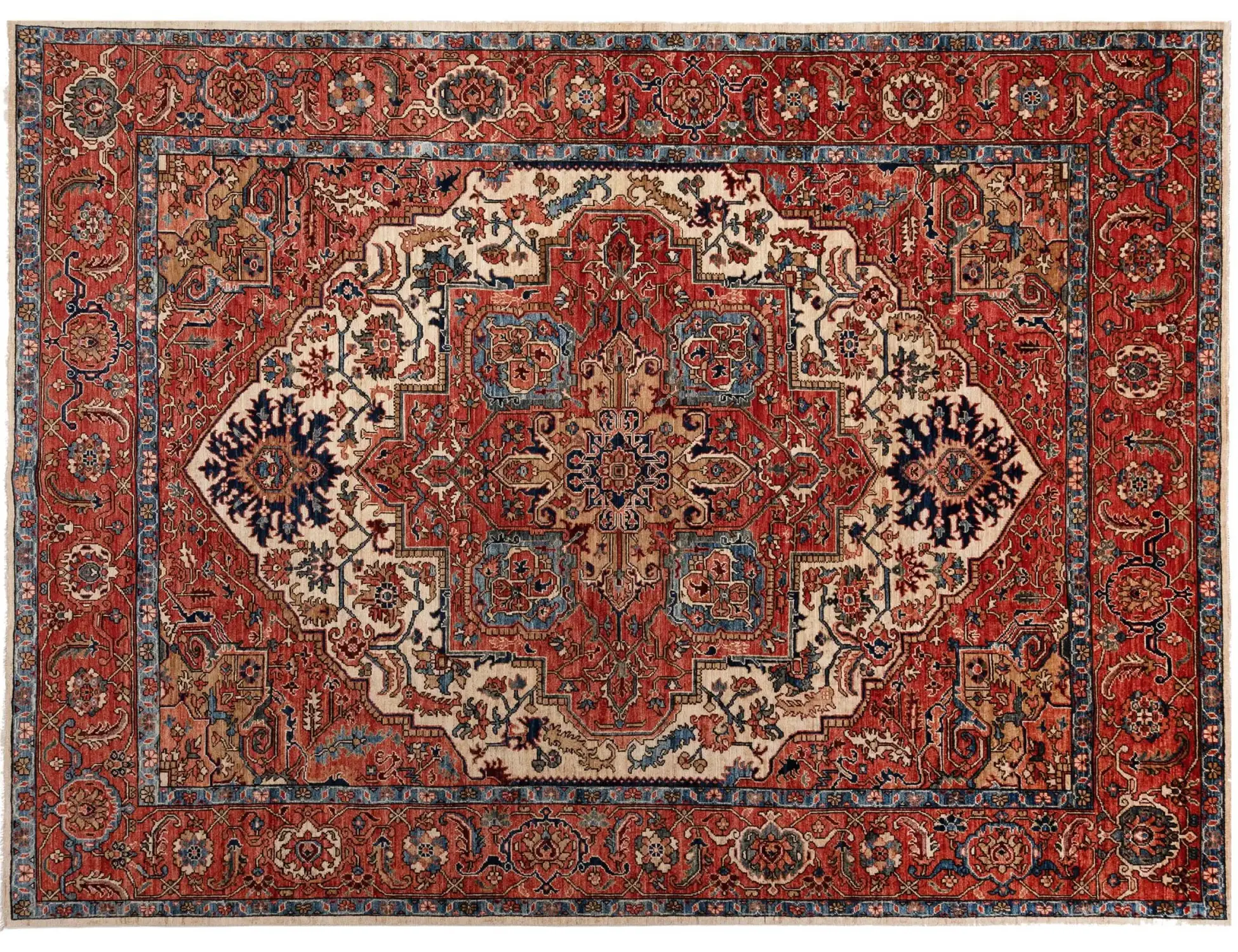 Punainen text_origin_4 Ziegler matot 298 x 245 cm - Ainutlaatuinen käsintehty matto