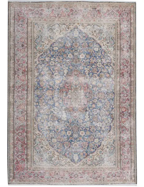 Rosa Pakistan Persischer Vintage Teppich 242 x 152 cm