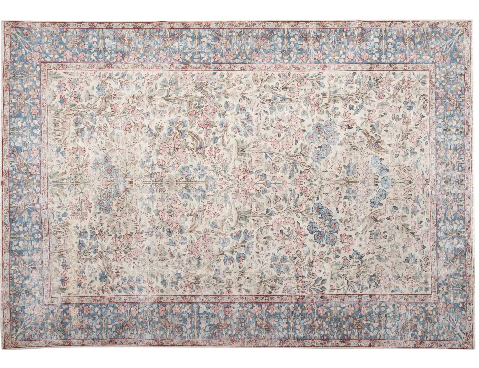 Beige Persien Persischer Vintage Teppich 262 x 176 cm