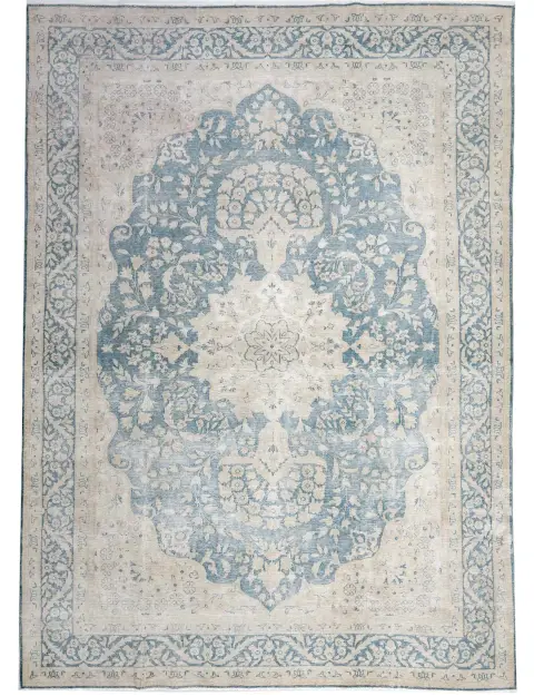 Blau Persien Persischer Vintage Teppich 308 x 207 cm