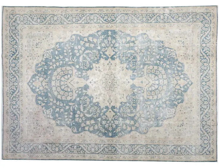 Blau Persien Persischer Vintage Teppich 308 x 207 cm
