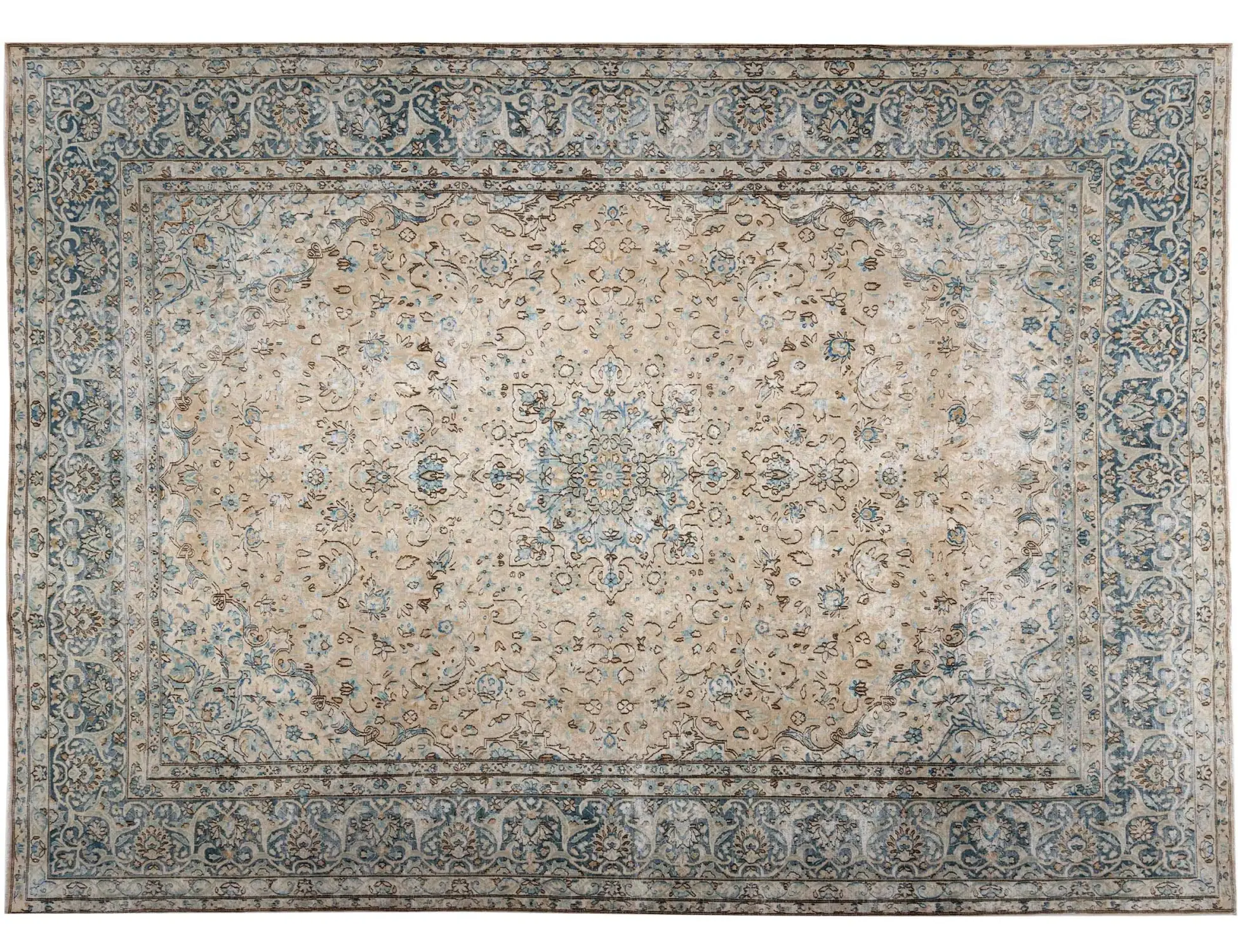 Beige text_origin_4 Persischer Vintage Teppich 372 x 267 cm