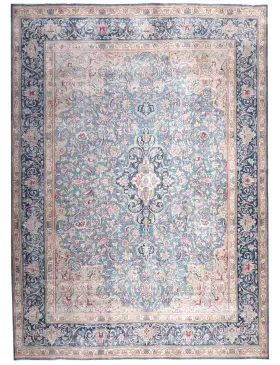 Bleu Pakistan Tapis Persan vintage 402 x 293 cm