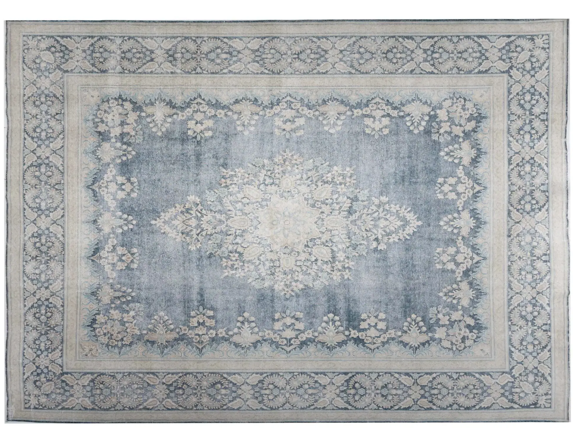 Blau text_origin_4 Persischer Vintage Teppich 387 x 297 cm
