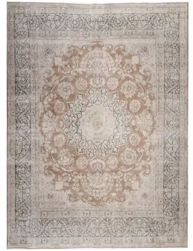 Beige Persan Tapis Persan vintage 390 x 303 cm