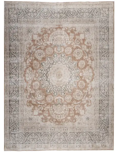 Beige Persien Persischer Vintage Teppich 390 x 303 cm