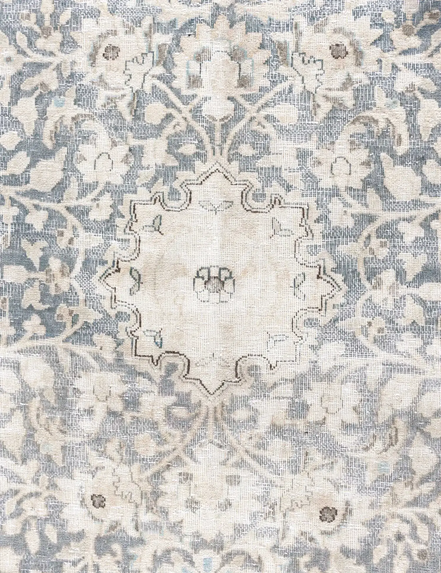 Blau Persien Persischer Vintage Teppich 292 x 206 cm - Einzigartiger handgefertigter Teppich