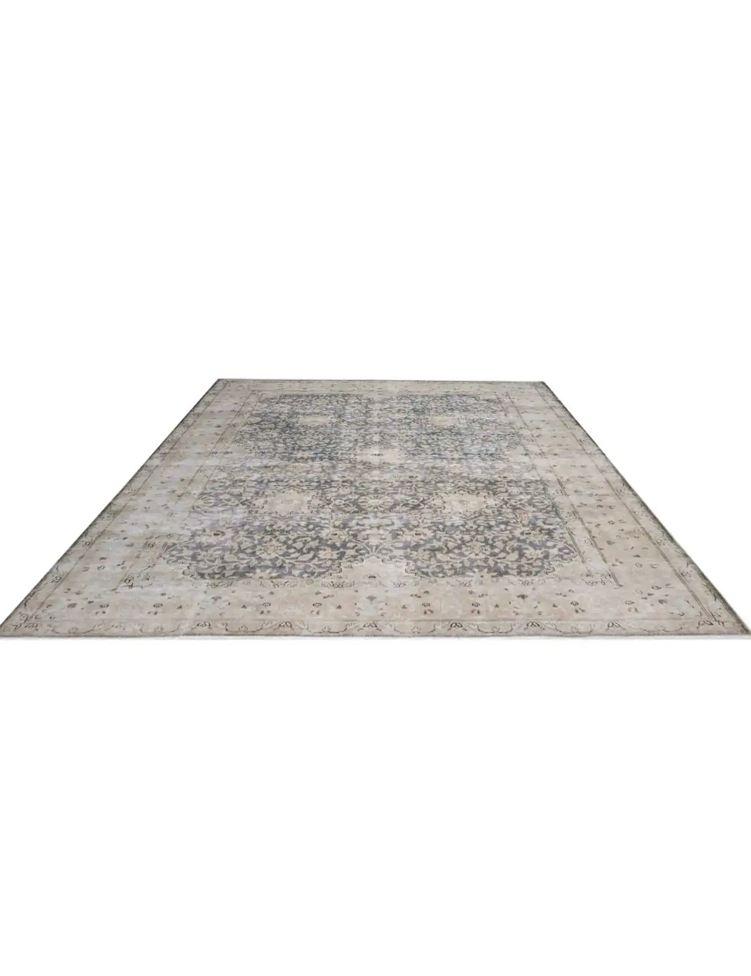 Blau Persien Persischer Vintage Teppich 292 x 206 cm - Einzigartiger handgefertigter Teppich