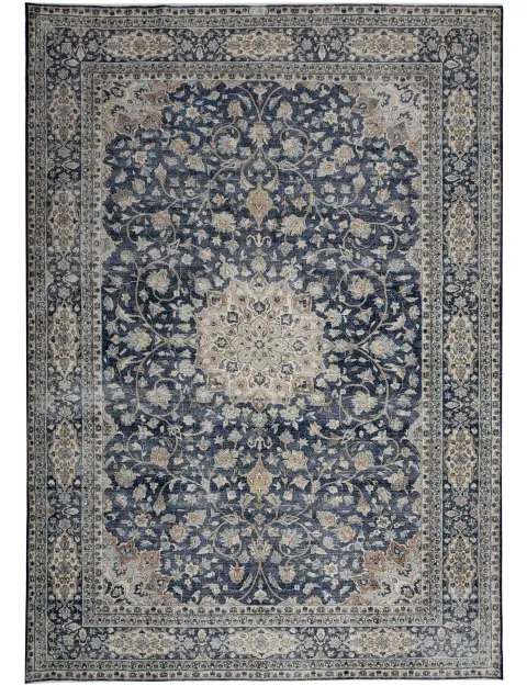 Blau Persien Persischer Vintage Teppich 317 x 203 cm