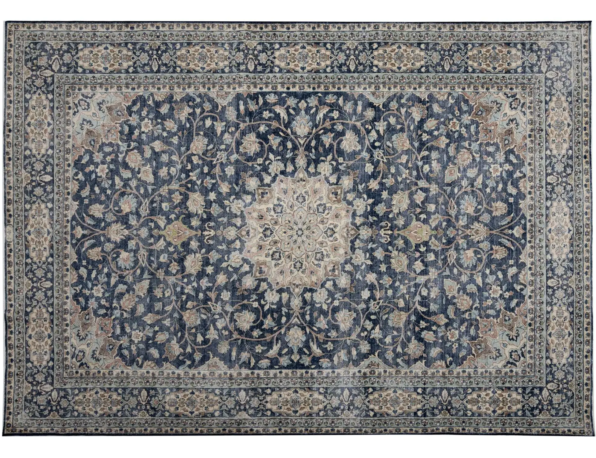 Blau Persien Persischer Vintage Teppich 317 x 203 cm