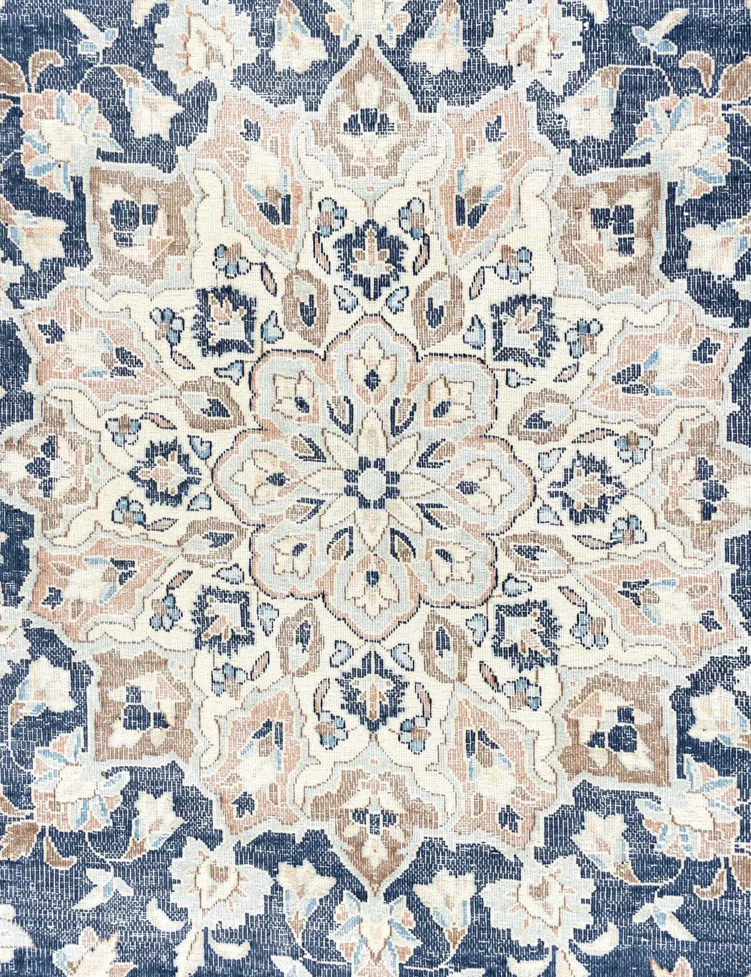 Blau Persien Persischer Vintage Teppich 317 x 203 cm - Einzigartiger handgefertigter Teppich