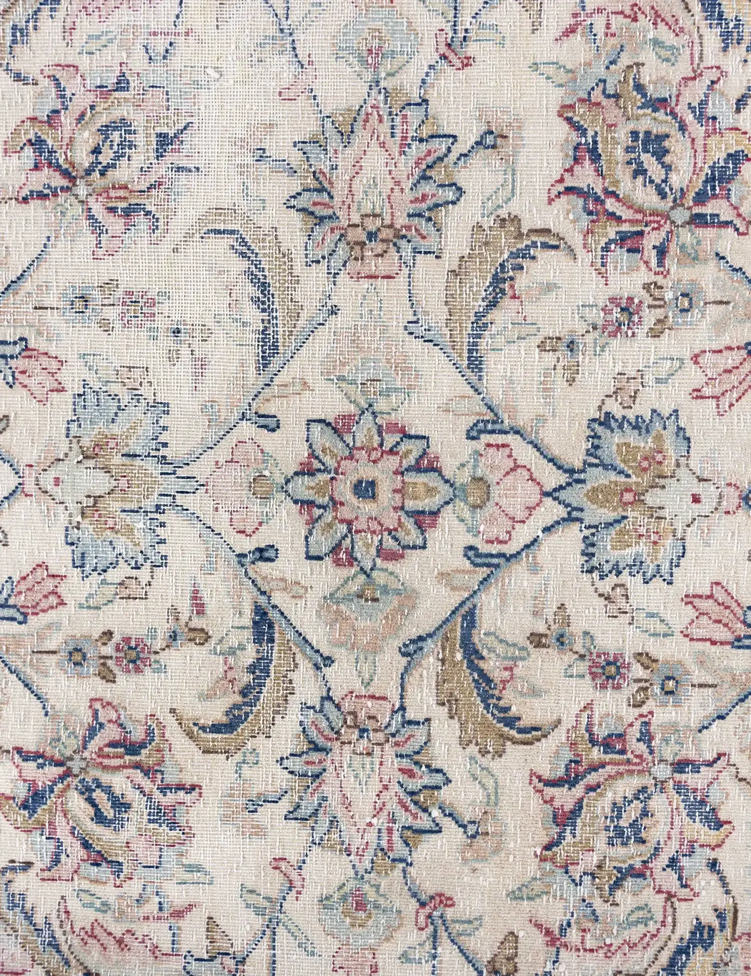Blau text_origin_4 Persischer Vintage Teppich 389 x 300 cm - Einzigartiger handgefertigter Teppich