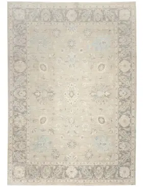 Grau Pakistan Ziegler Teppich 364 x 271 cm