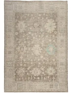 Grau Pakistan Ziegler Teppich 323 x 276 cm