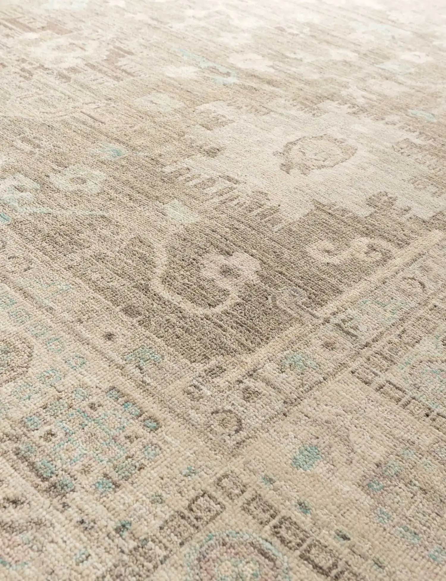 Grau text_origin_4 Ziegler Teppich 323 x 276 cm - Einzigartiger handgefertigter Teppich
