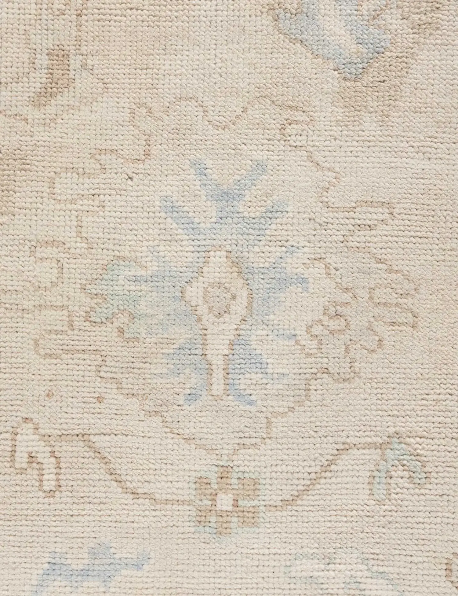 Beige text_origin_4 Oushak tæppe 364 x 277 cm - Unikt håndlavet tæppe