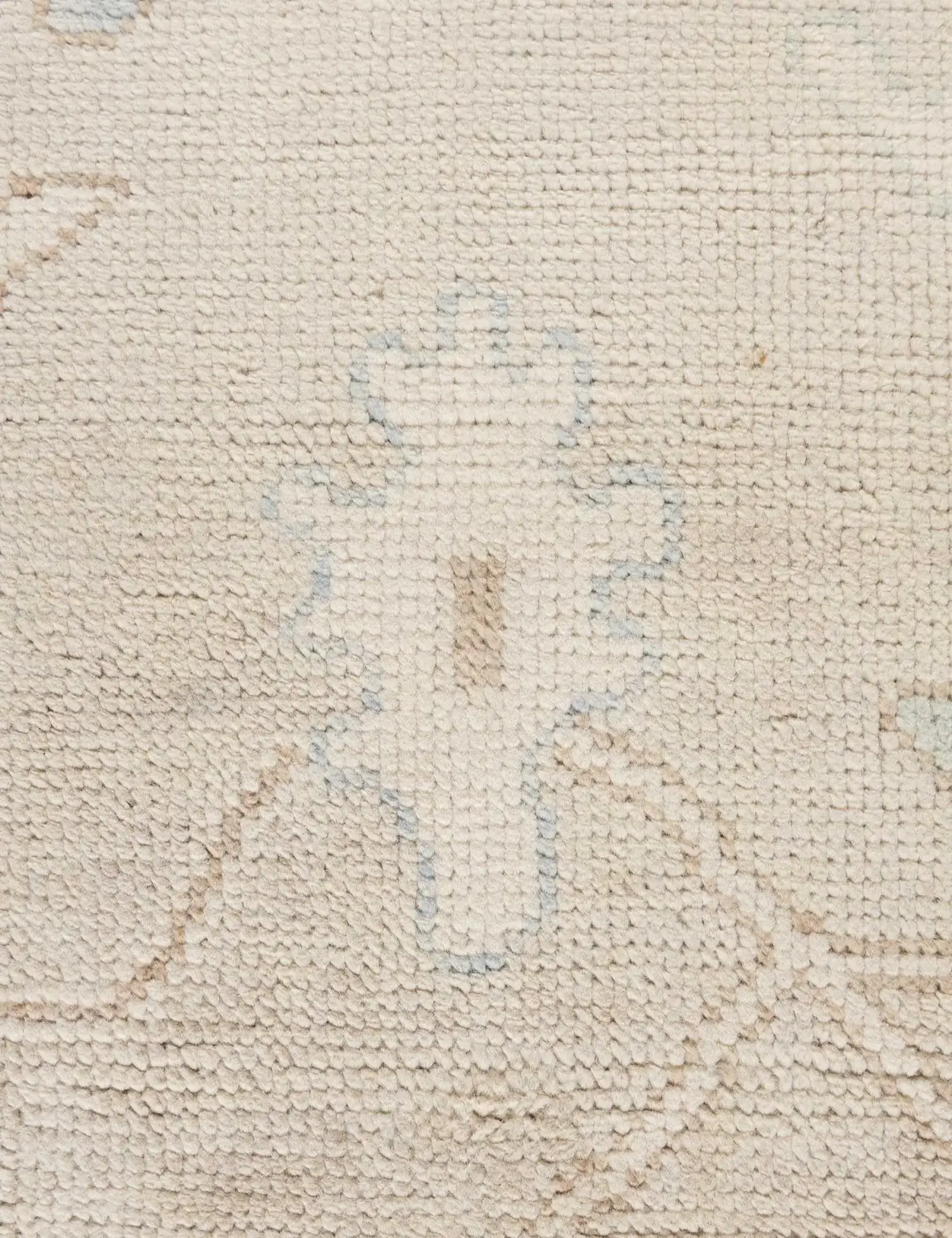 Beige text_origin_4 Oushak tæppe 364 x 277 cm - Unikt håndlavet tæppe