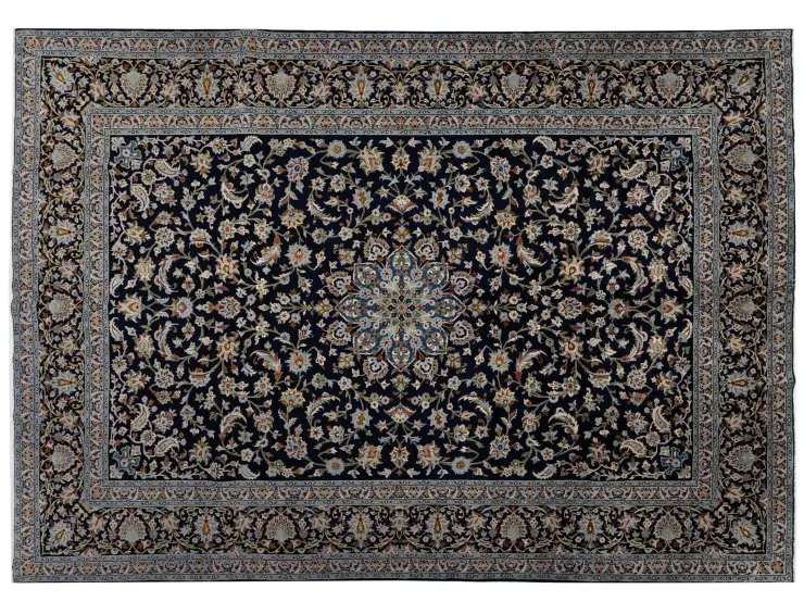 Sininen Persia Kashan 370 x 272 cm