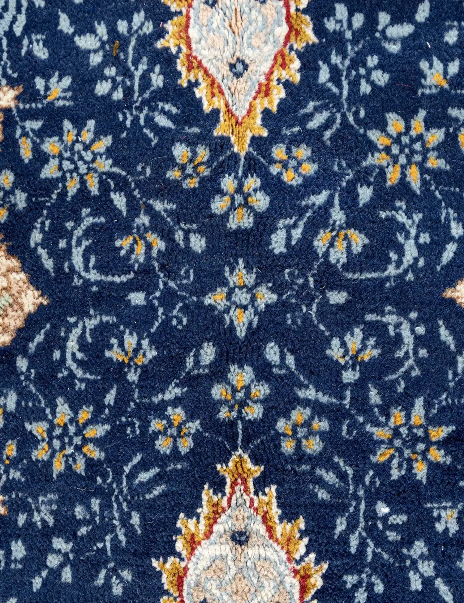 Bleu Persan Kerman Patina 394 x 293 cm - Tapis fait main unique