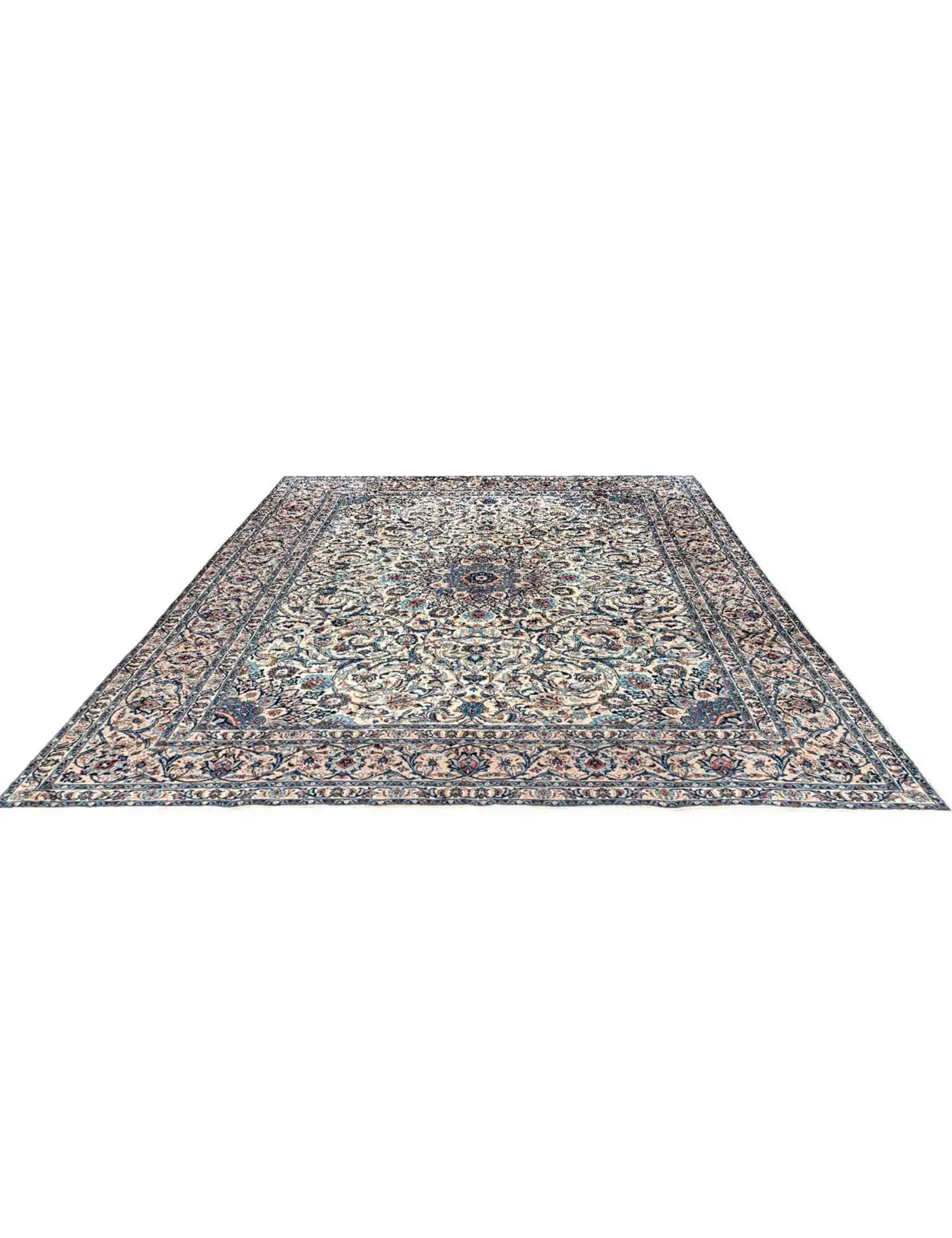 Beige Persia Kashmar 383 x 290 cm - Unique Handmade Carpet