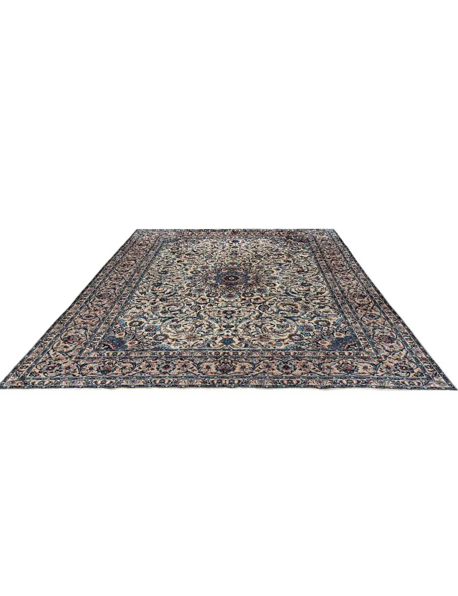 Beige Persia Kashmar 383 x 290 cm - Unique Handmade Carpet