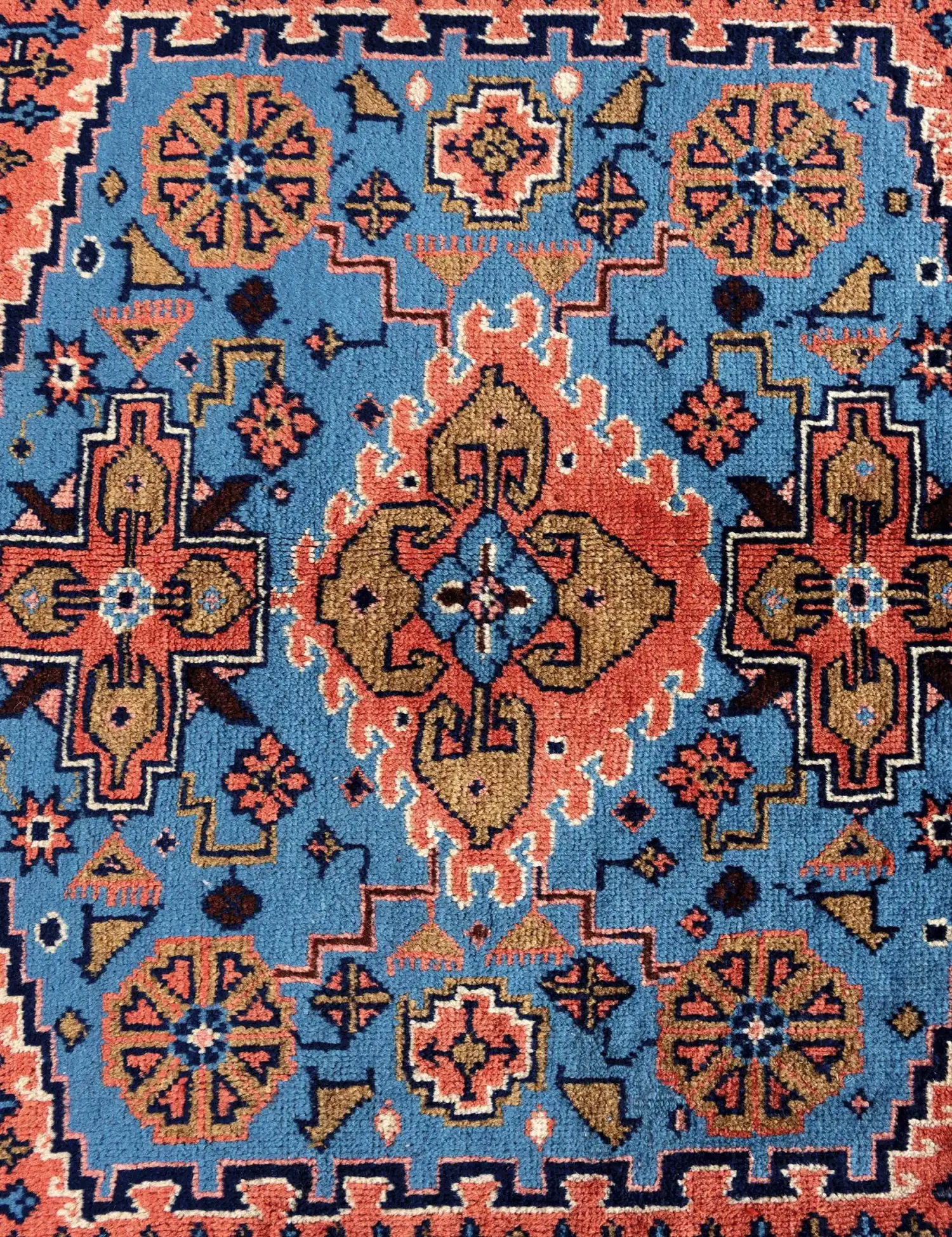 Blu Persiano Vis Patina 338 x 238 cm - Tappeto unico fatto a mano