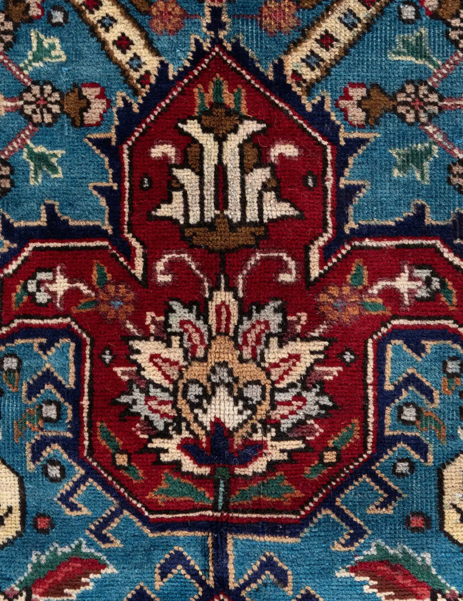 Blå persia Tabriz Patina 390 x 309 cm - Unikt håndlaget teppe