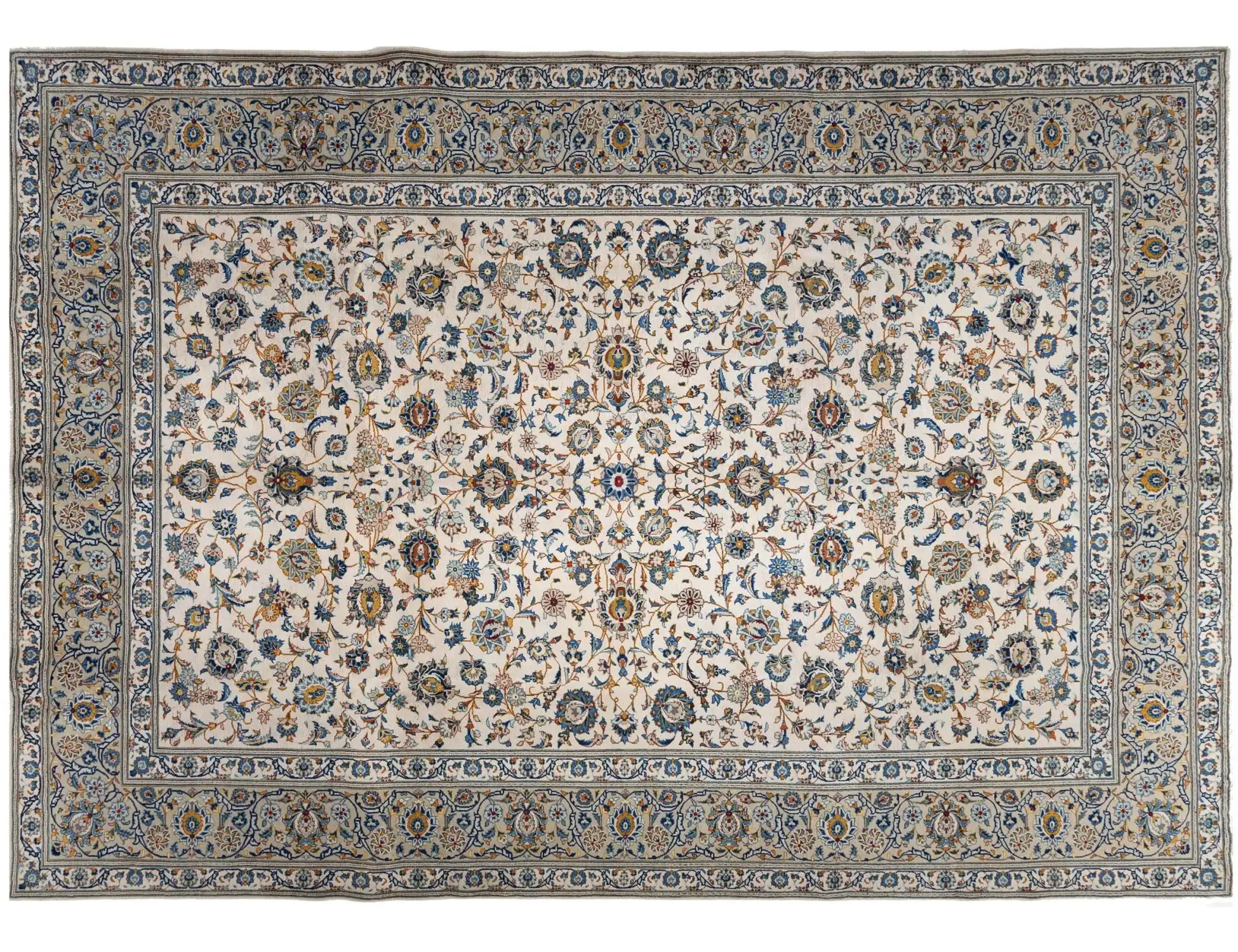 Beige Persa Ardakan Patina 392 x 276 cm - Alfombra única hecha a mano