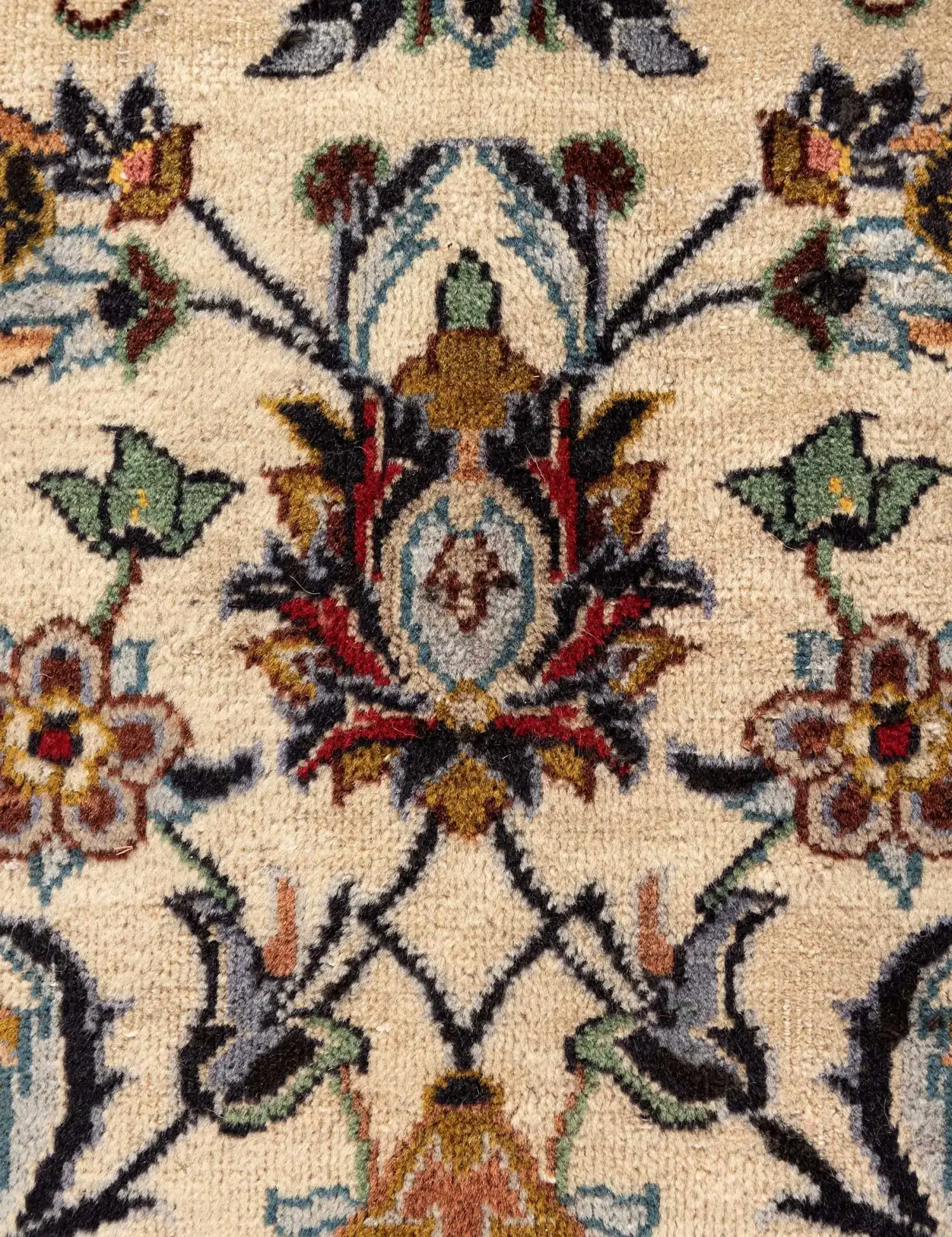 Beige Persia Kashmar Patina 390 x 299 cm - Unique Handmade Carpet