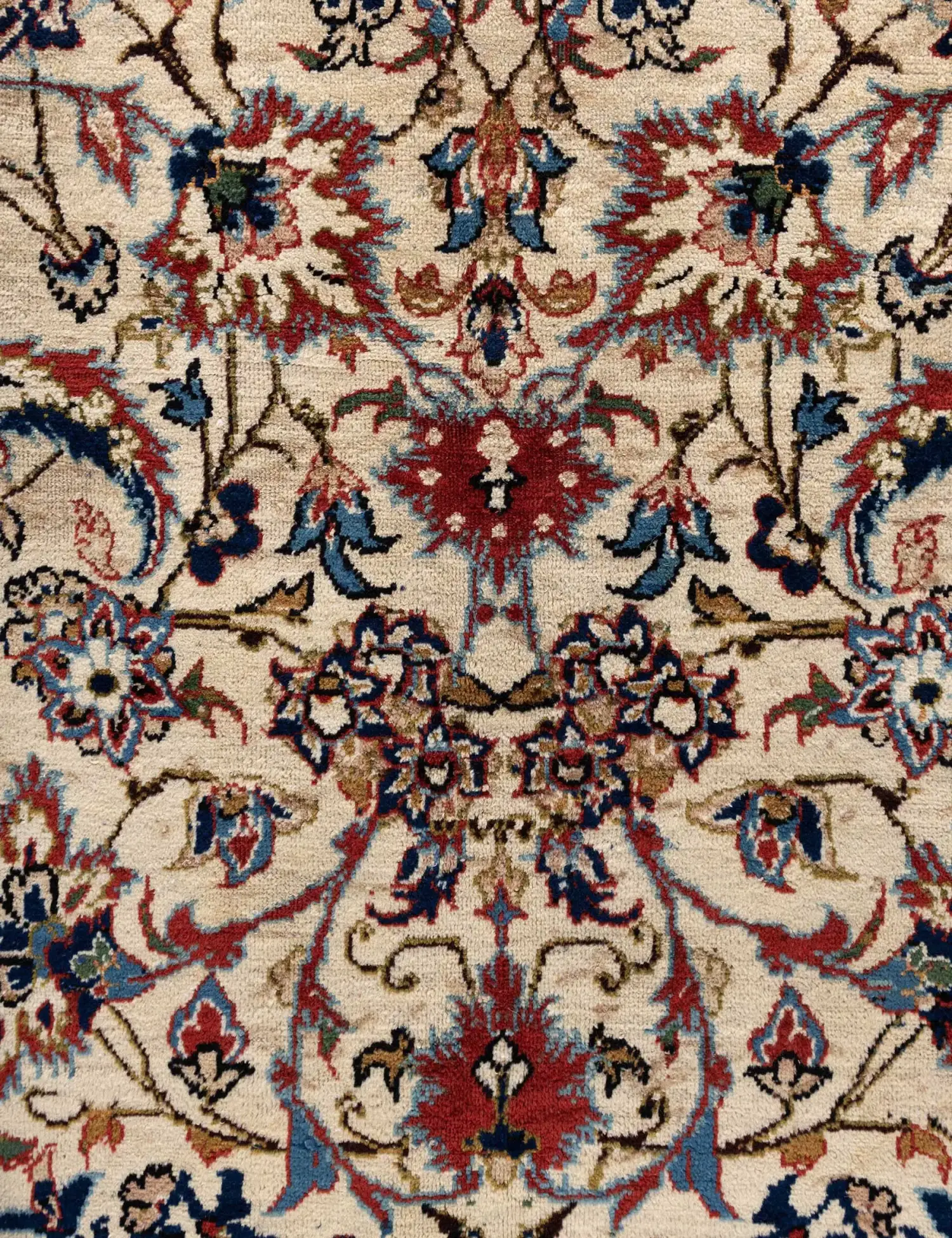 Beige Persiano Yazd Patina 420 x 295 cm - Tappeto unico fatto a mano