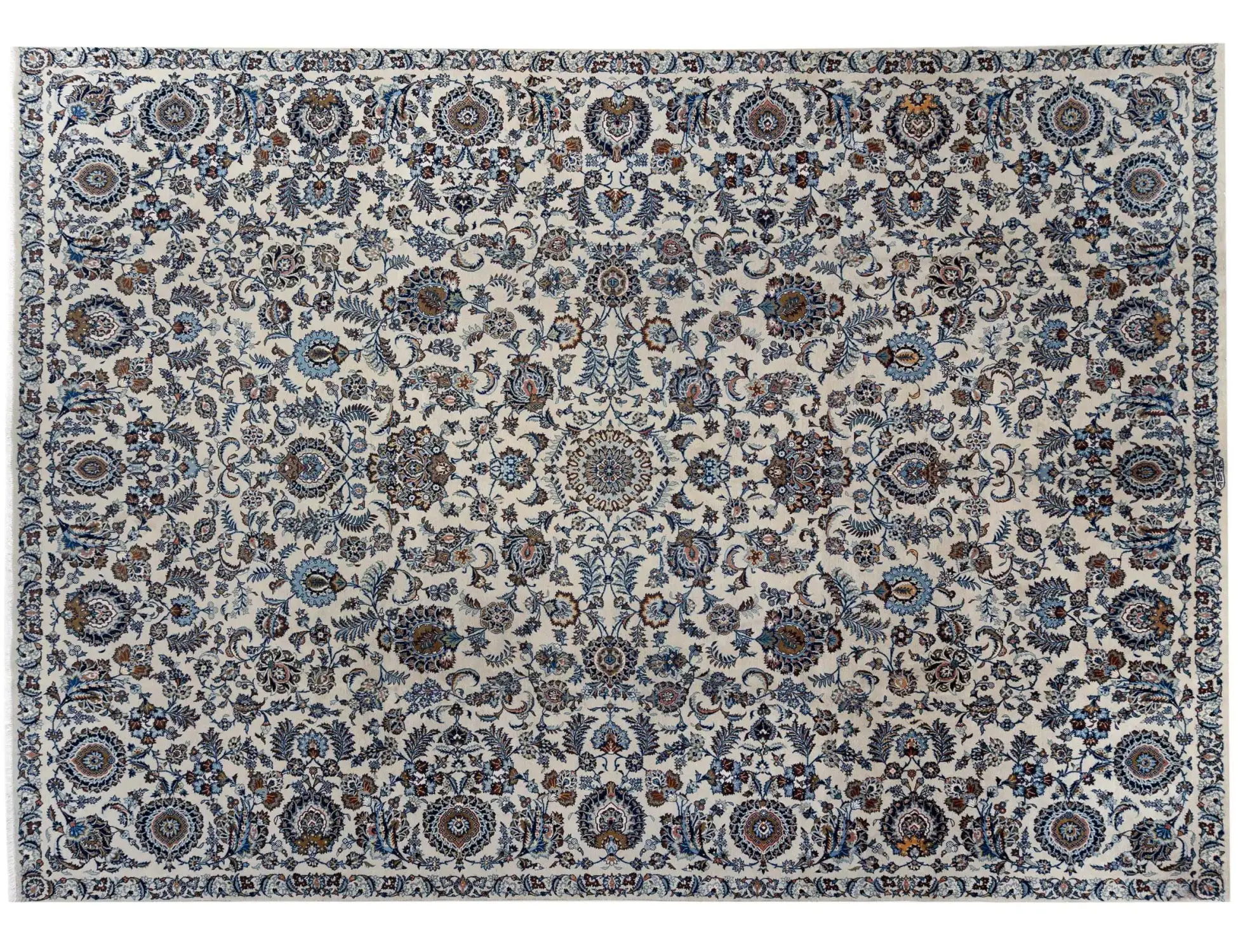 Beige Persia Kashan Patina 407 x 310 cm - Ainutlaatuinen käsintehty matto