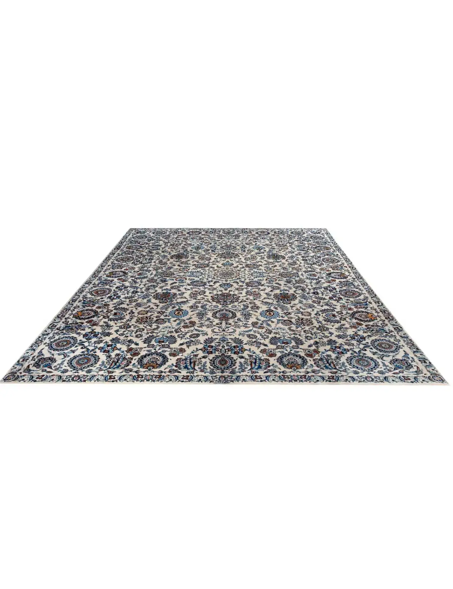 Beige Perzië Kashan Patina 407 x 310 cm - Uniek handgemaakt tapijt
