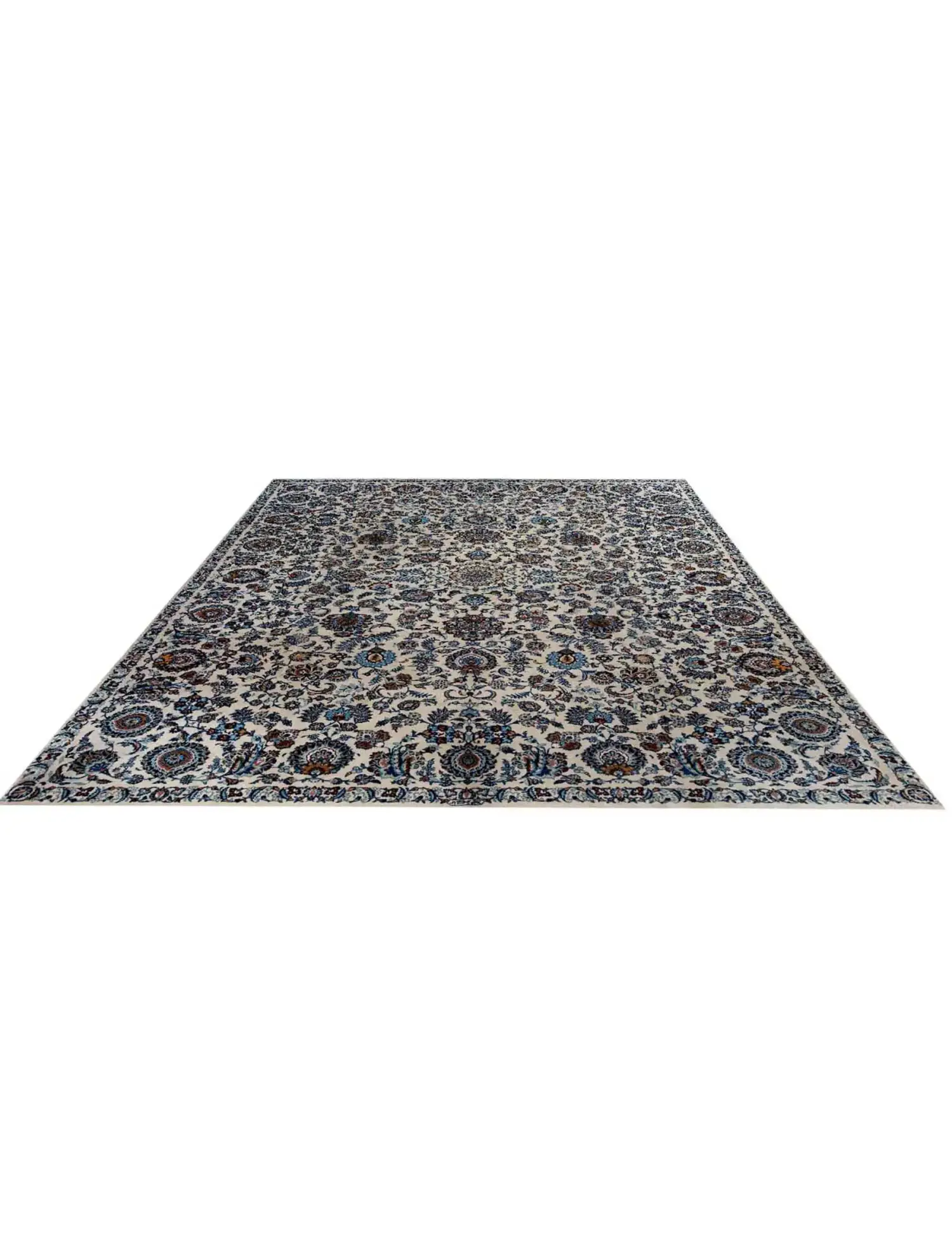 Beige Perzië Kashan Patina 407 x 310 cm - Uniek handgemaakt tapijt
