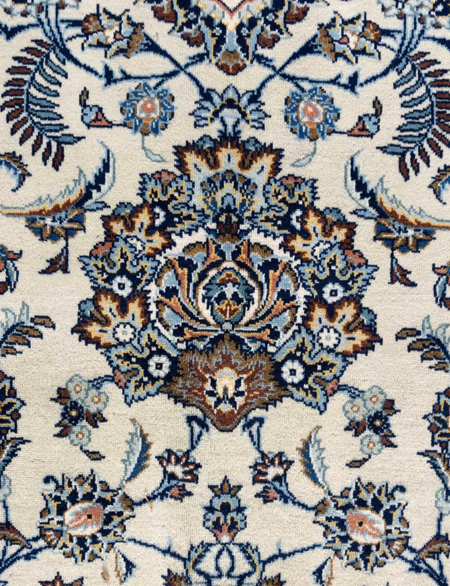 Beige Perzië Kashan Patina 407 x 310 cm - Uniek handgemaakt tapijt