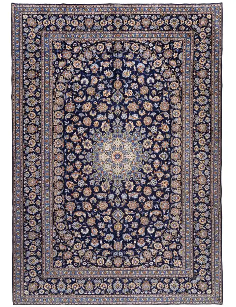 Blå Persia Kashan Patina 400 x 293 cm