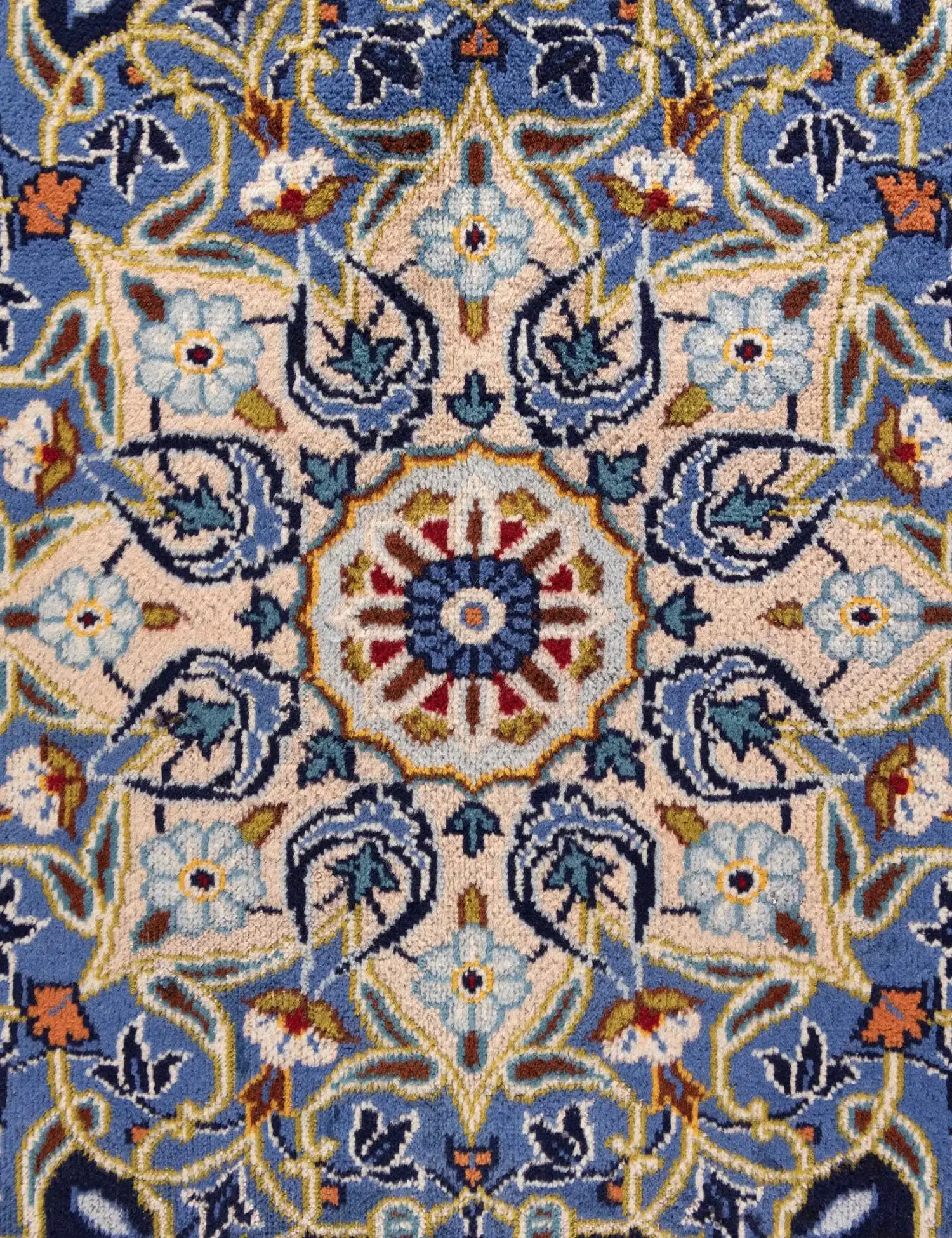 Blu Persiano Kashan Patina 400 x 293 cm - Tappeto unico fatto a mano